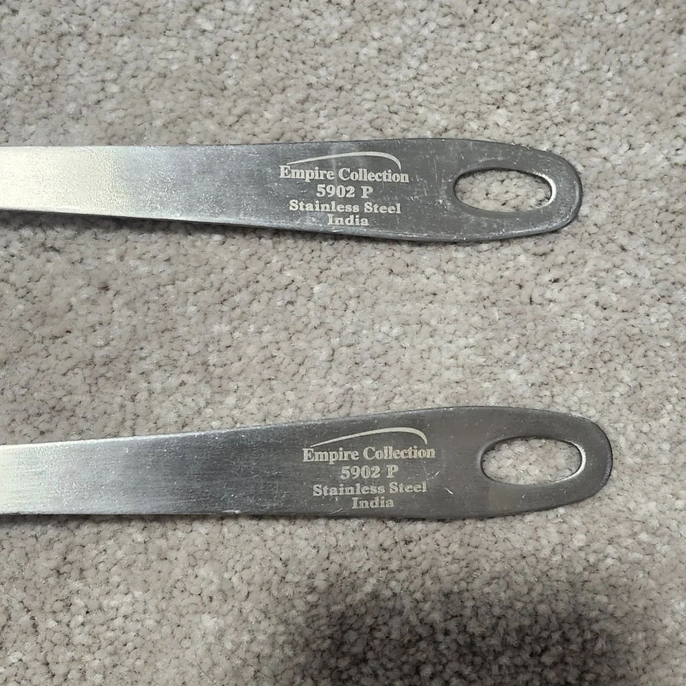 Vintage‎ Set Of 2 Nylon Slotted  Spatula's Empire Collection Stainless Steel